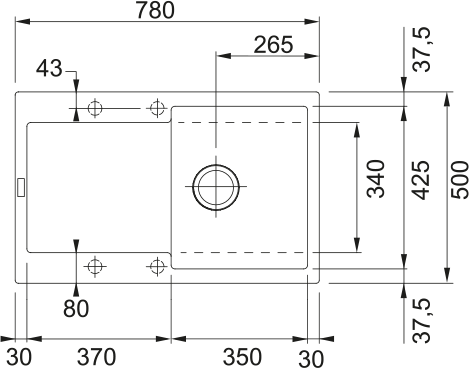 Franke MRG 611 Šedá břidlice