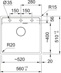 Franke MRG 610-52 RTL Matná černá