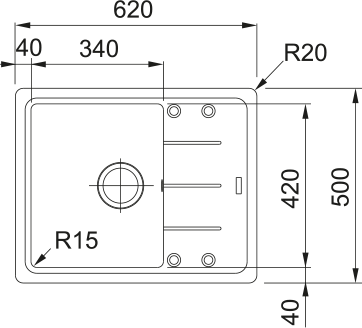 Franke BFG 611-62 Matná černá