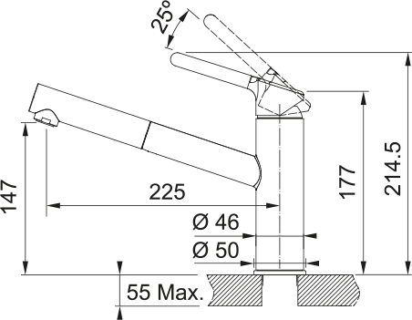 Franke FC 3055.901 ORBIT Matná černá