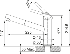 Franke FC 3055.901 ORBIT Matná černá