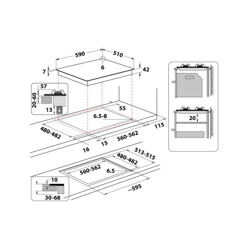Whirlpool GOS 6415/NB1