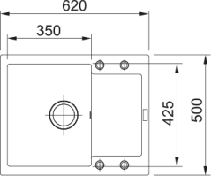 Franke MRG 611-62 Šedá břidlice