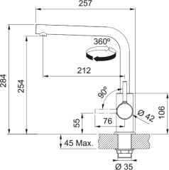 Franke FS 3230.085 LINA SMART Pískový melír